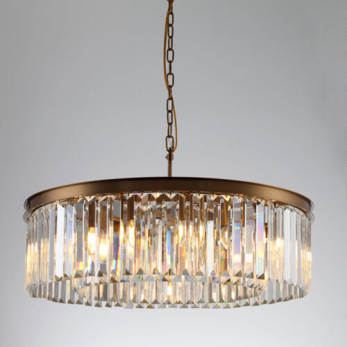 Elevate your living room with our modern luxury crystal chandelier.