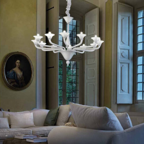 Modern Italian Style Blue Art Design Chandelier