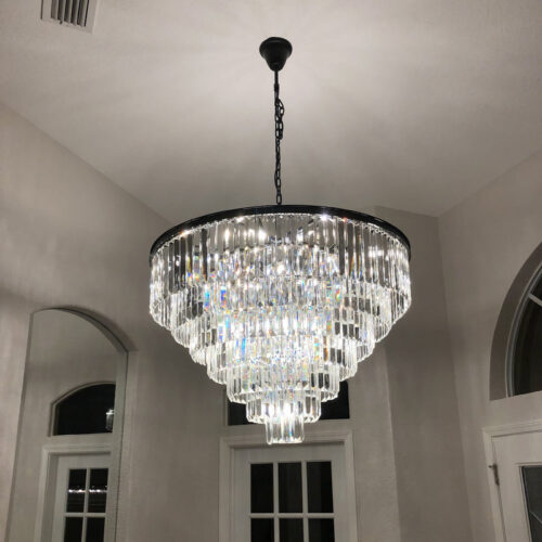 Nordic Modern Round Crystal Chandeliers Pendant Lights