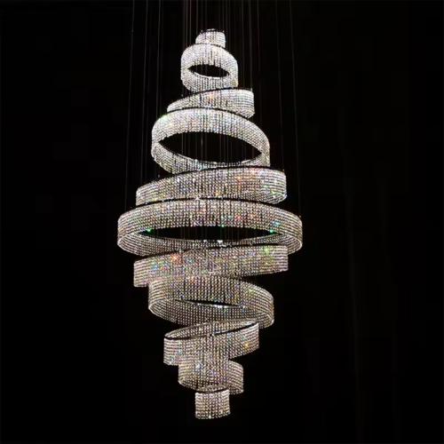 Hotel Living Room Modern Luxury Ring K9 Crystal Chandelier