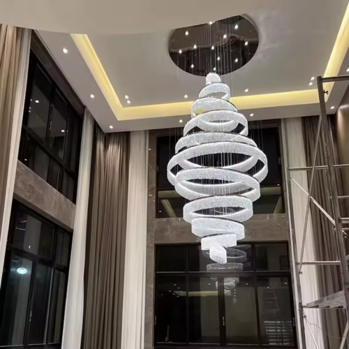 Hotel Living Room Modern Luxury Ring K9 Crystal Chandelier