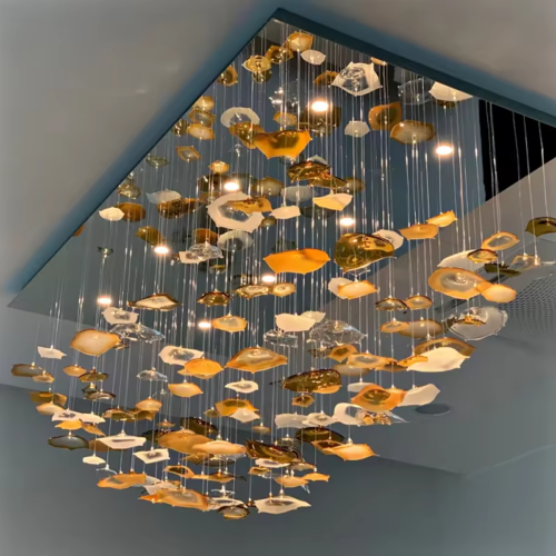 Luxury Modern Indoor Glass Flowers Chandelier