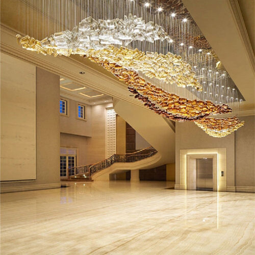 Luxury Art Glass Decorative Modern Hand Blown Glass Lamp