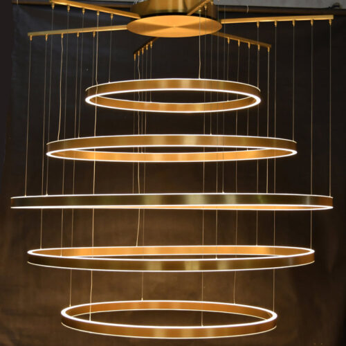 Contemporary Round Stainless Steel Pendant Light