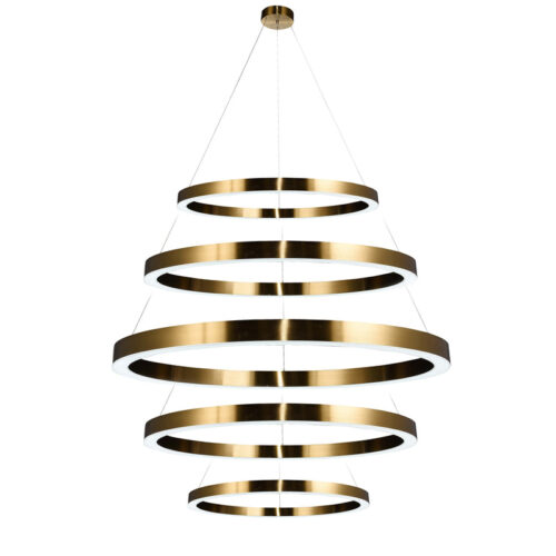 Contemporary Round Stainless Steel Pendant Light