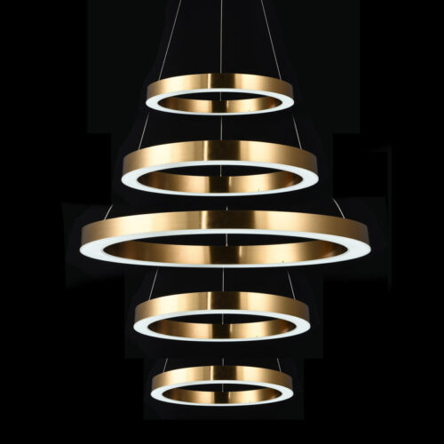 Contemporary Round Stainless Steel Pendant Light