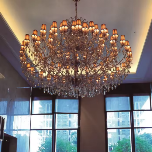 European Style Clamp Arm Crystal Chandelier for Weddings