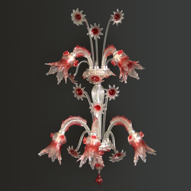 Stunning Murano Style Two-Story Chandelier for Grand Spaces