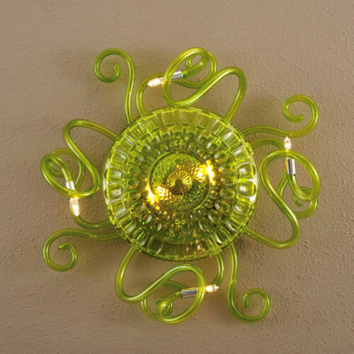 Elegant Murano Glass Green Wall Lamps for Stylish Decor