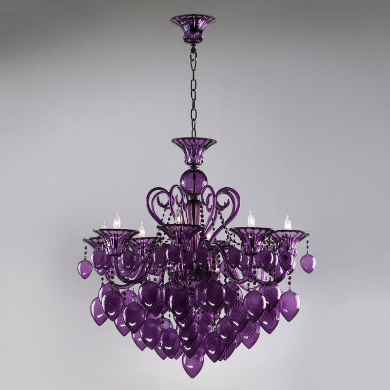 Stunning Purple Clear Glass Pendant Light for Modern Spaces