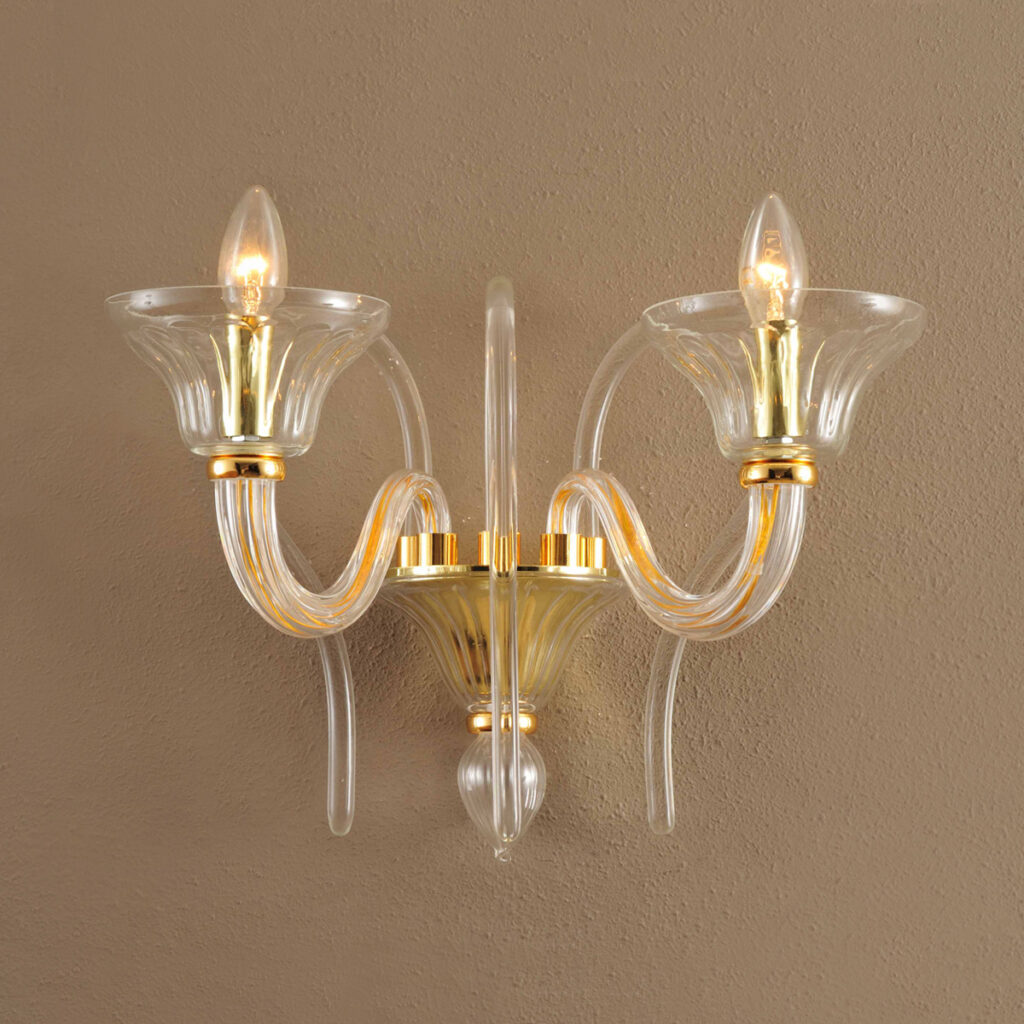 Brighten Up with Elegant Yellow Glass Wall Lights