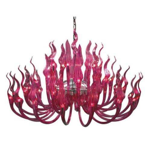 Elegant Murano Luxury Pink Glass Chandelier for Chic Interiors