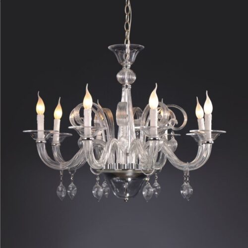 Add a touch of elegance with an exquisite Murano candle lamp hanging chandelier that enhances your decor.