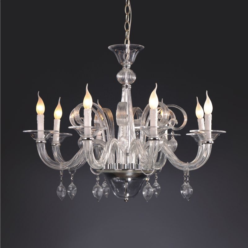 Add a touch of elegance with an exquisite Murano candle lamp hanging chandelier that enhances your decor.