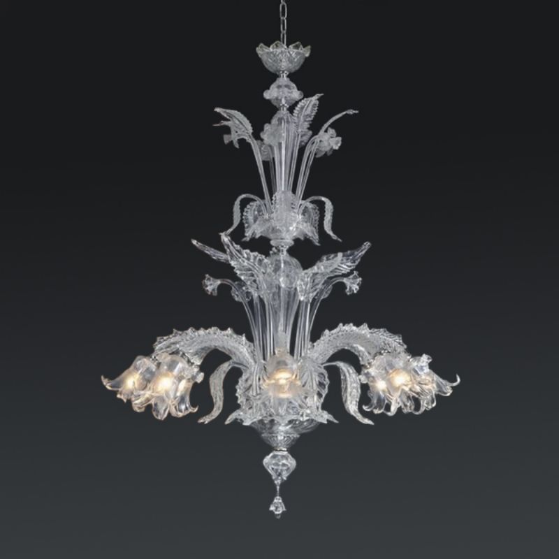 Timeless Murano Classic White Glass Chandelier for Elegant Spaces