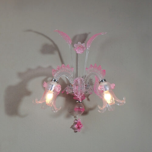 Exquisite Pink Luxury Glass Wall Lamps for Elegance