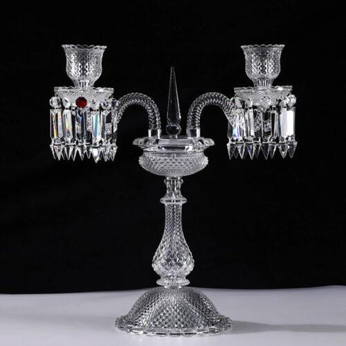 Elegant 2 Arms Crystal Candelabra for Timeless Decor