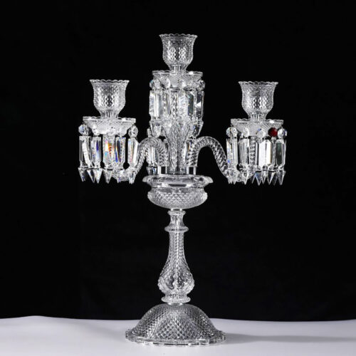 Illuminate Elegance with Our 3 Arms Crystal Candle Holder