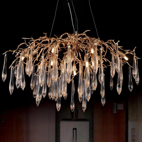 Luxury Modern Aluminum Branch Chandelier